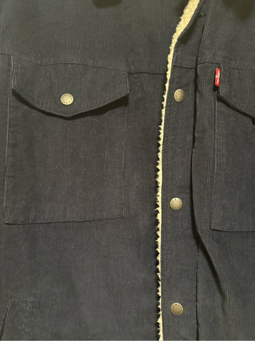 Levi’s Big and Tall Sherpa Lines Corduroy Trucker Jacket